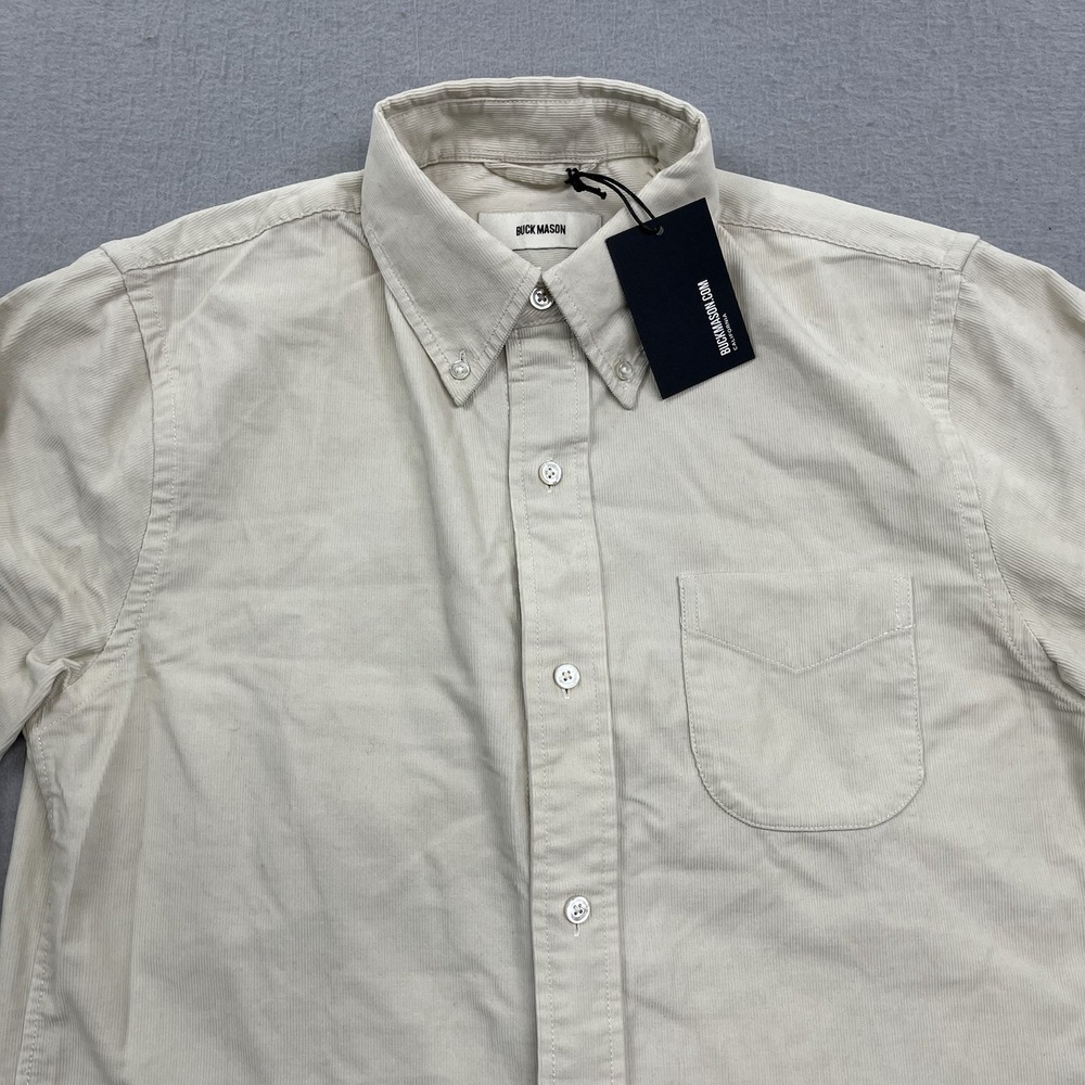 Buck Mason Shirt Mens Small Pumice Pinwale Corduroy One Pocket Shirt - Picture 2 of 15